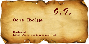 Ochs Ibolya névjegykártya